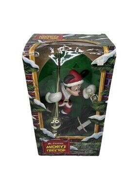 Mr. Christmas Mickey Mouse Animated Lighted Tree Topper 1994 w/ Box Tested Works
